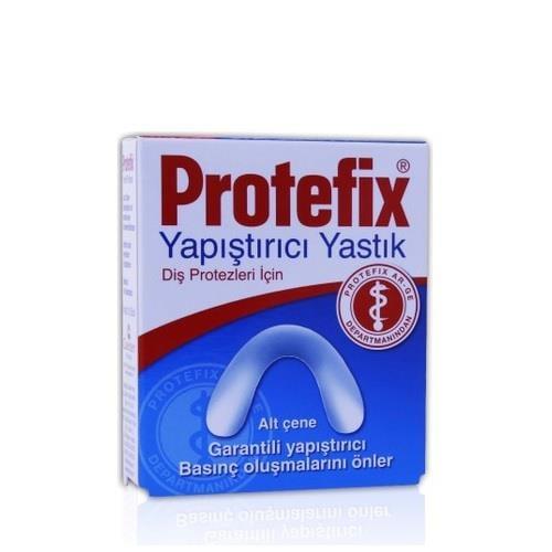 Protefix denture adhesive cushions for lower dentures