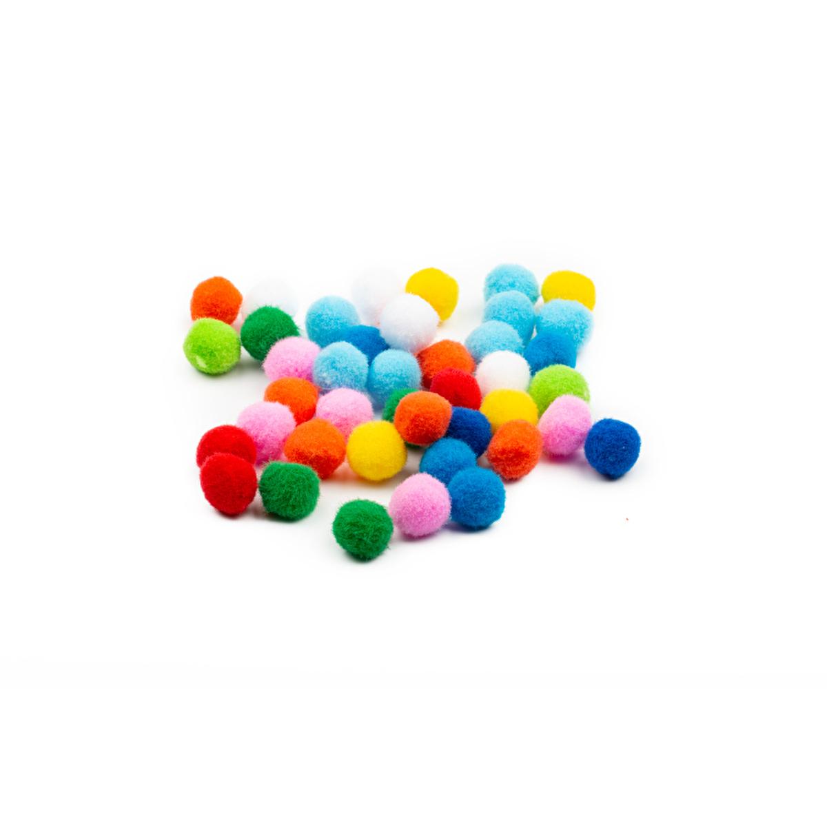 Lino Ponpon Craft Ponpon Set - 20 mm Diameter, 150 Count - Ideal for Arts and Crafts Supplies, Educational Craft Materials by Beauty Care Bag