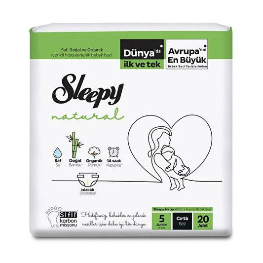 Sleepy Baby - Eco-Friendly Bamboo Diapers, Size 2, Jumbo Pack of 42 by Beauty Care Bag