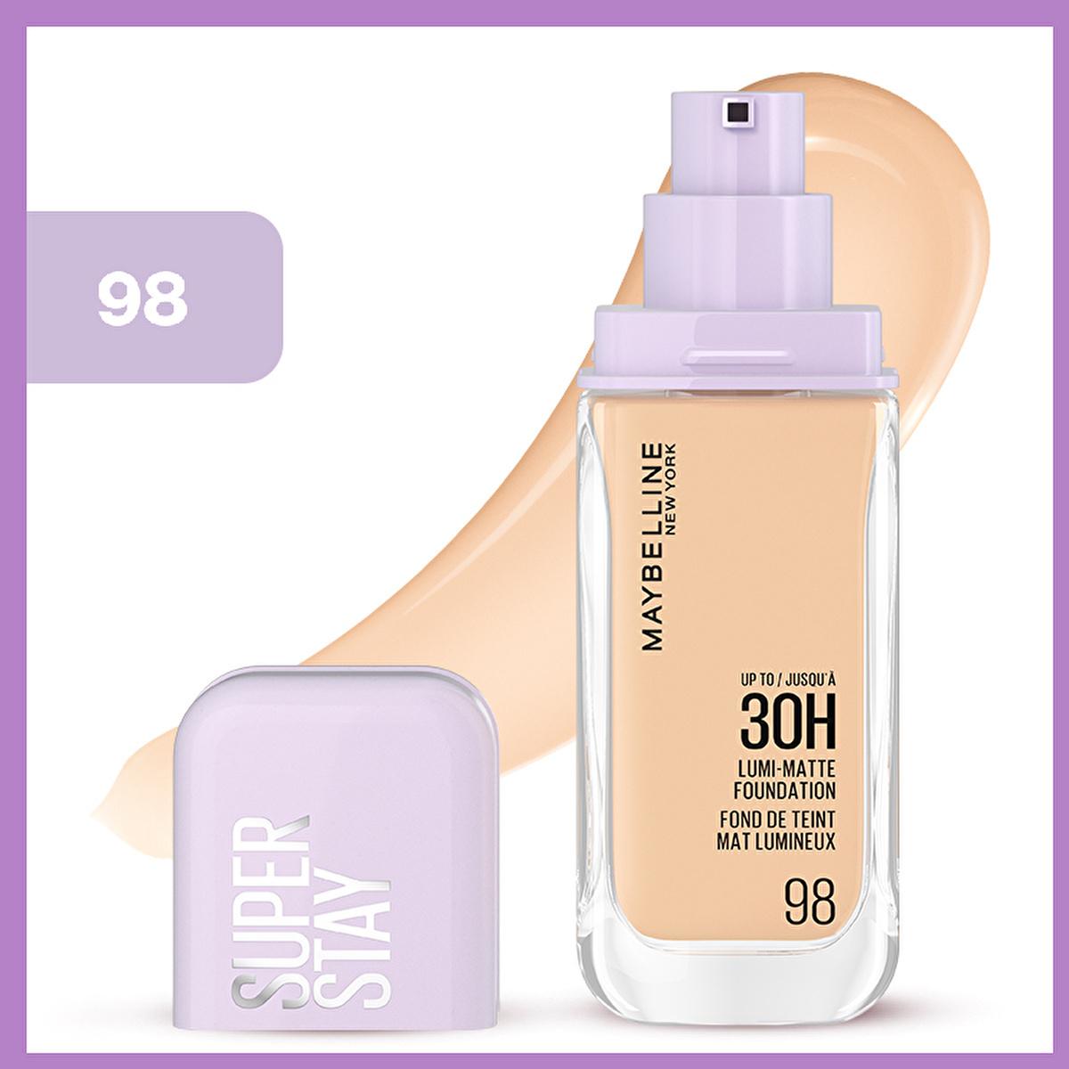 Maybelline Super Stay Lumi Matte Foundation: 30H Lightweight Satin Matte Coverage for Oily Skin, Natural Finish by Beauty Care Bag