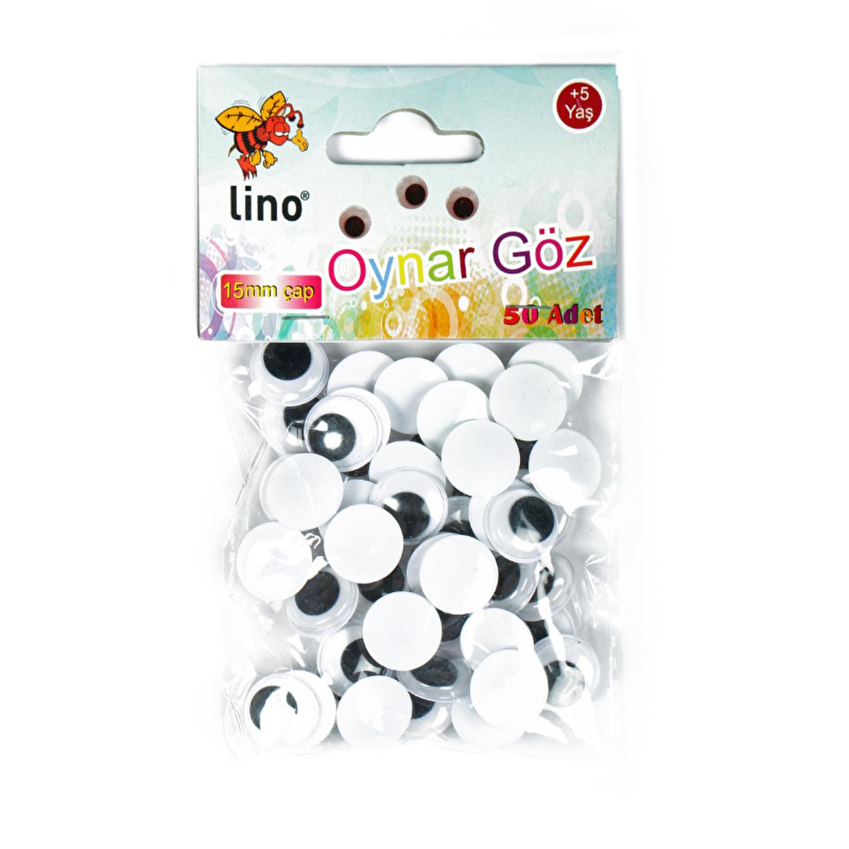 Lino Oynar 15 mm Craft Eyes - Black & White, 50-Pack for Sewing & DIY Projects by Beauty Care Bag