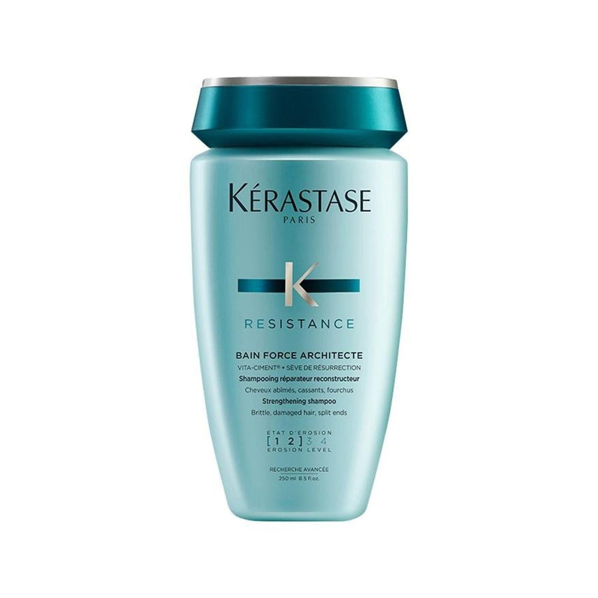 Kerastase Resistance Bain Force Architecte Repairing Shampoo for Damaged Hair - 250ml, Nourishing & Strengthening Professional Hair CareShampooTorqelo.com