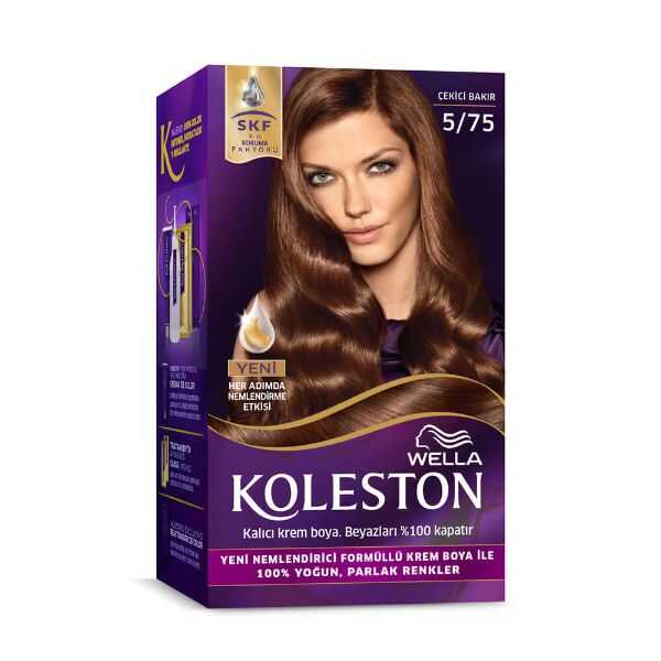 Koleston Kit Hair Dye 5/75 Attractive Copper Permanent Color by Beauty Care Bag
