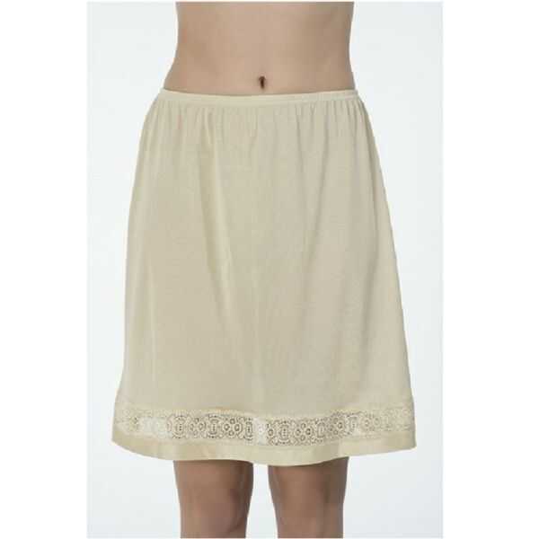 Kom Mini Jupon Nude Half Slip Petticoat for Smooth Silhouette by Beauty Care Bag