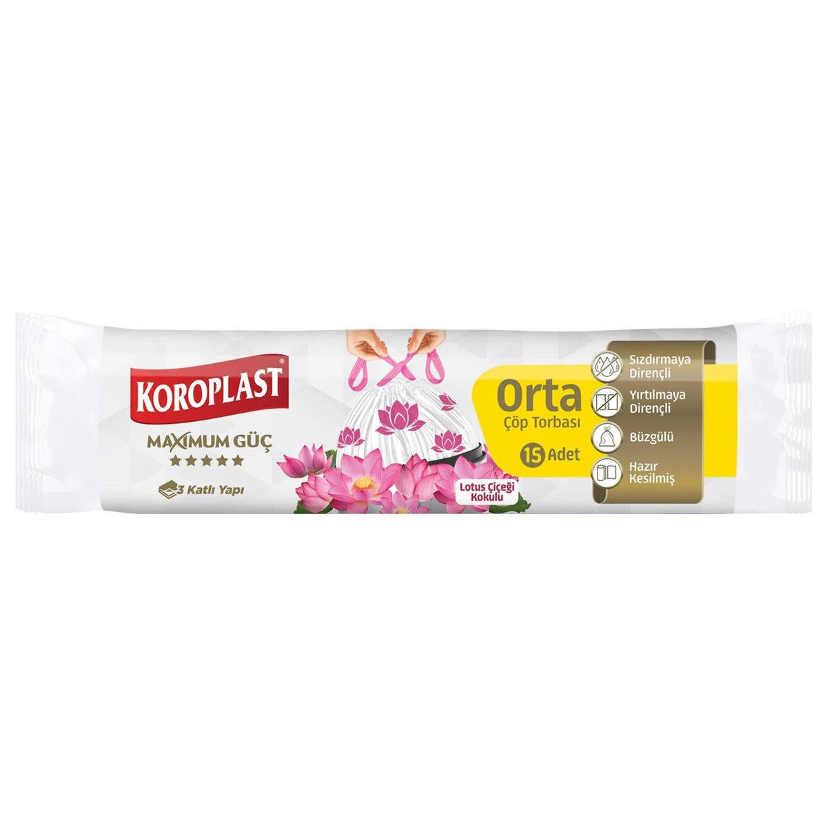 Koroplast Medium Scented Drawstring Trash Bags 15 CountHomeTorqelo.com