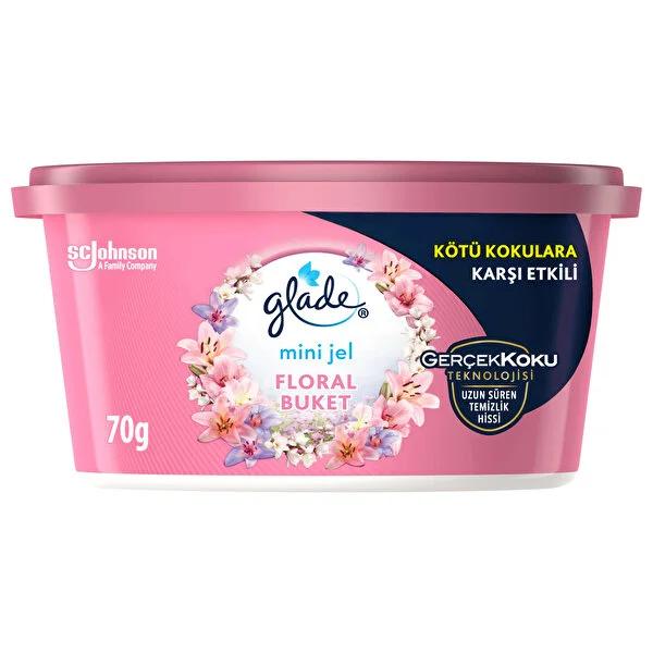 Glade Mini Gel Air Freshener Floral Perfection: Adjustable Scent For Closet, Drawers, Small Spaces - Odor Eliminator, 70 gr by Beauty Care Bag