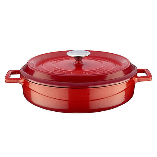LAVA Cast Iron Cookware - 28cm Enamel Coated Round Cookware for Durable CookingTorqelo.com