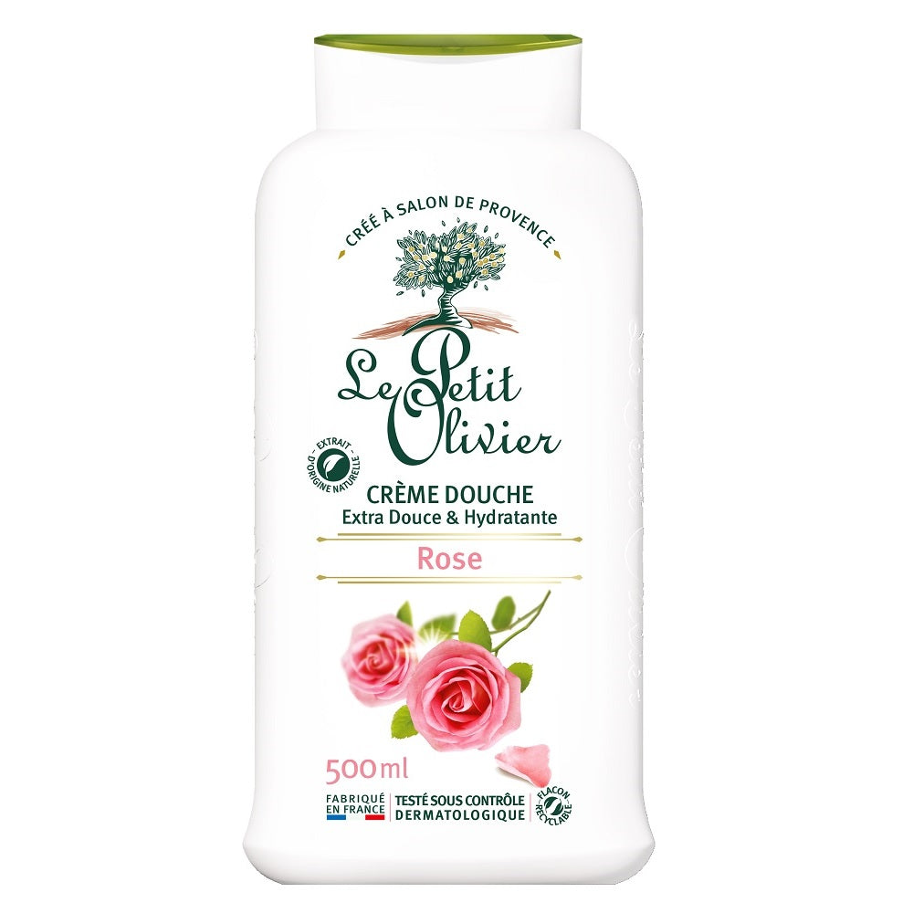 Le Petit Olivier Rose Shower Cream for Soft Skin 500ml by Beauty Care Bag