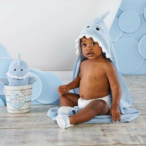 Let the Fin Begin Shark 4-Piece Bath Gift Set (Blue) by Orange Deianeira