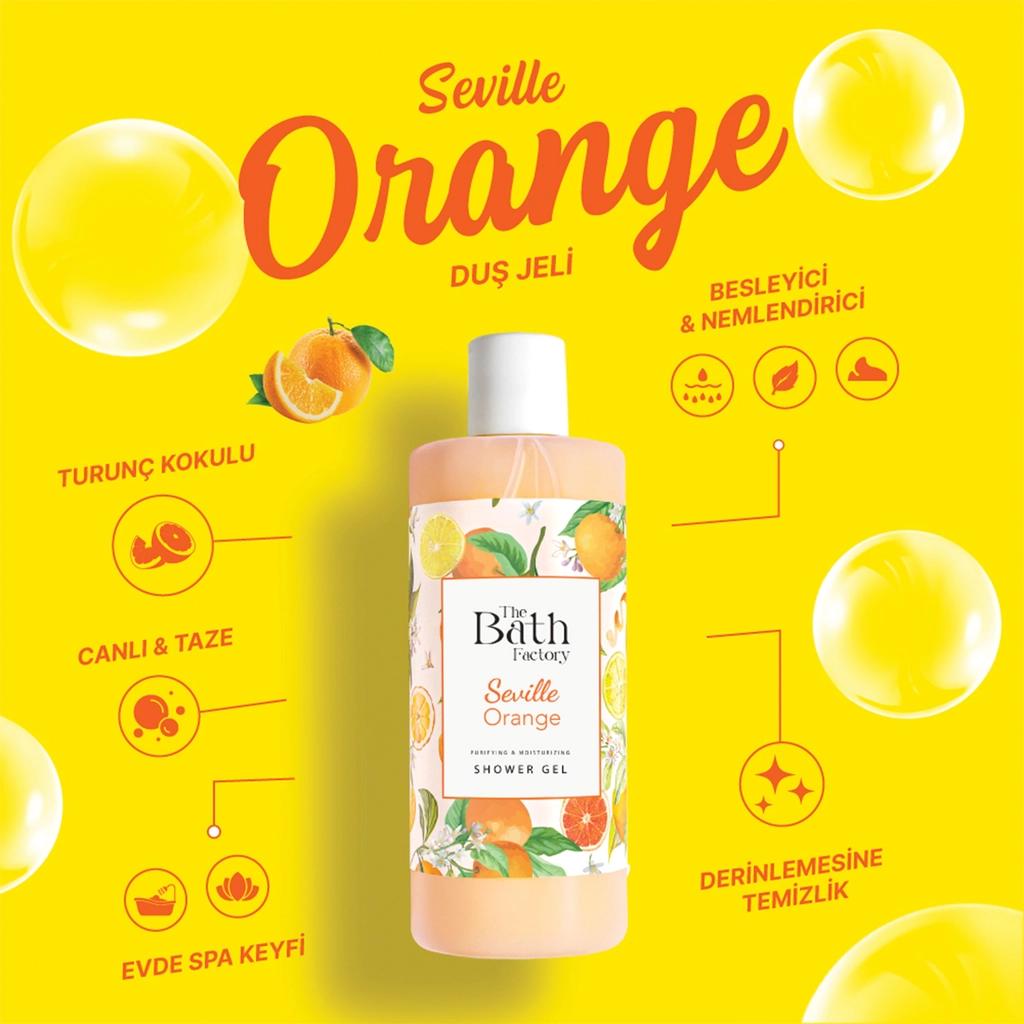 The Bath Factory Seville Orange Hydrating Shower Gel 400 ml by Beauty Care Bag