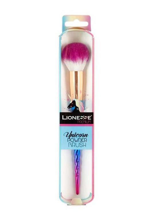 Lionesse Premium Unicorn Powder Brush 5412 for Smooth Makeup by Beauty Care Bag