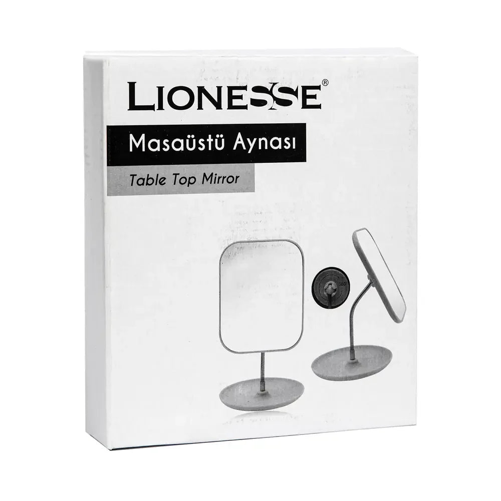 Lionesse Tabletop Makeup Mirror in Pink 3308MakeupTorqelo.com