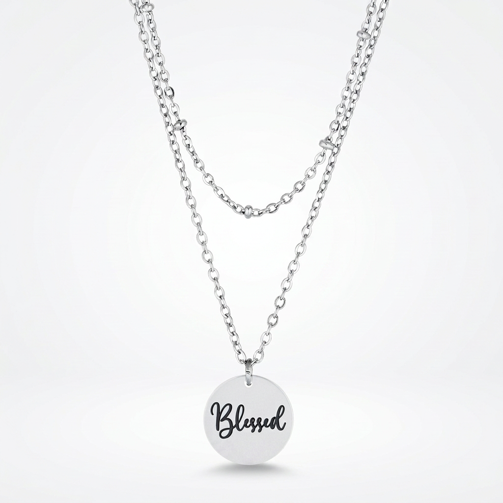 Avera Delicate Silver Plated Necklace Blessed Pendant by Avera Group
