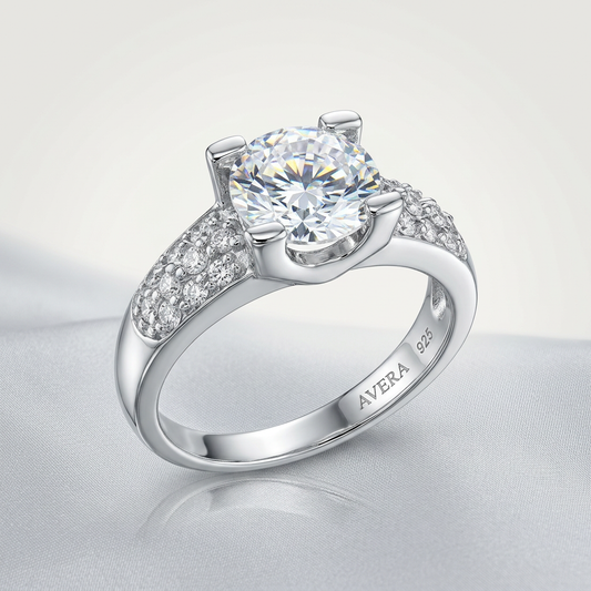 Avera Classic Engagement Ring Style 1 Sterling Silver Band by Avera Group