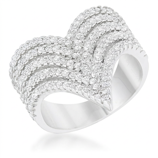 Avera Vera 1.42ct Cz Vintage Inspired Cocktail Ring In Silver by Avera Group