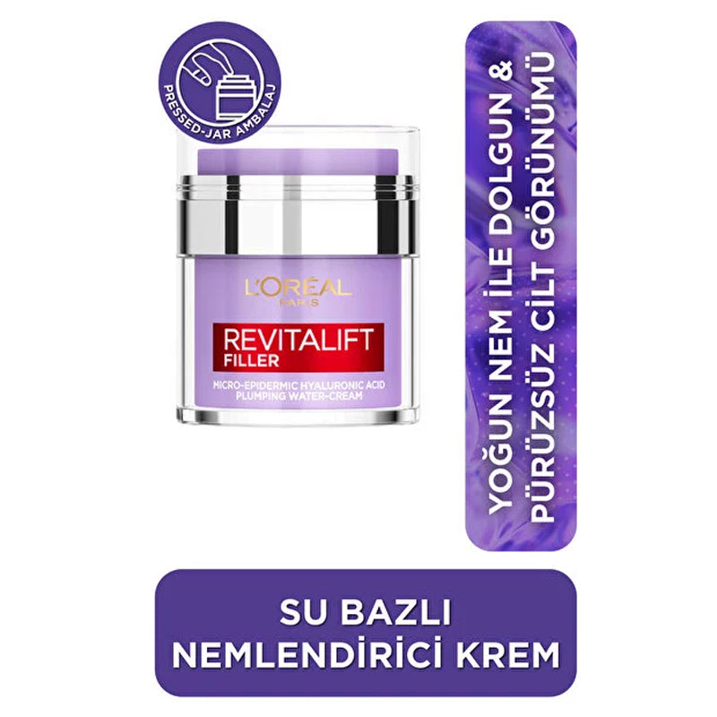 L'Oreal Paris Revitalift Filler Water-Based Pressed Cream 50ml by Beauty Care Bag
