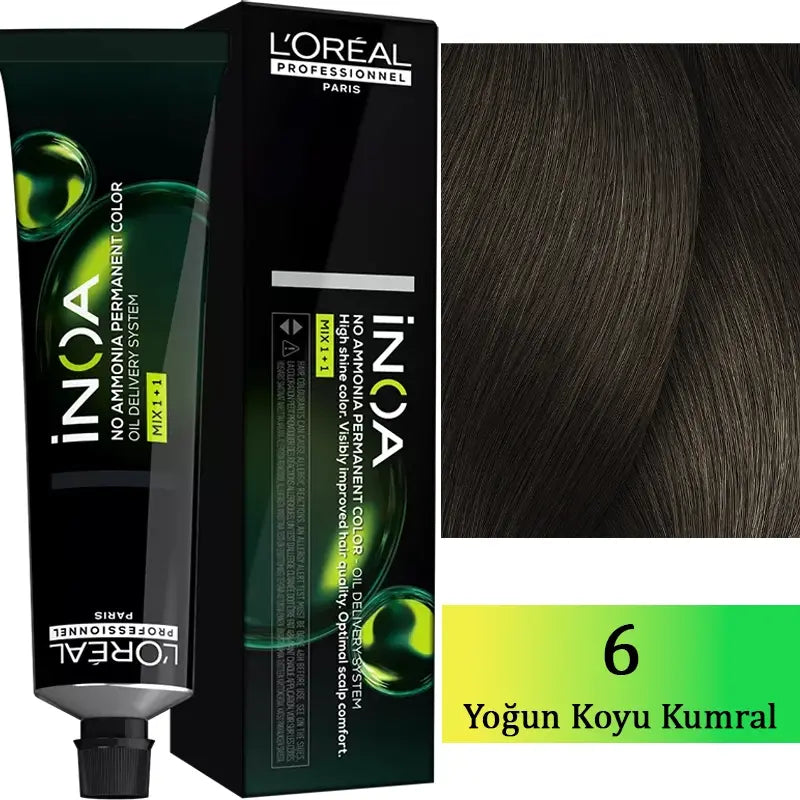 L'Oreal Professionnel Inoa Ammonia-Free Hair Color 6.0 60g by Beauty Care Bag