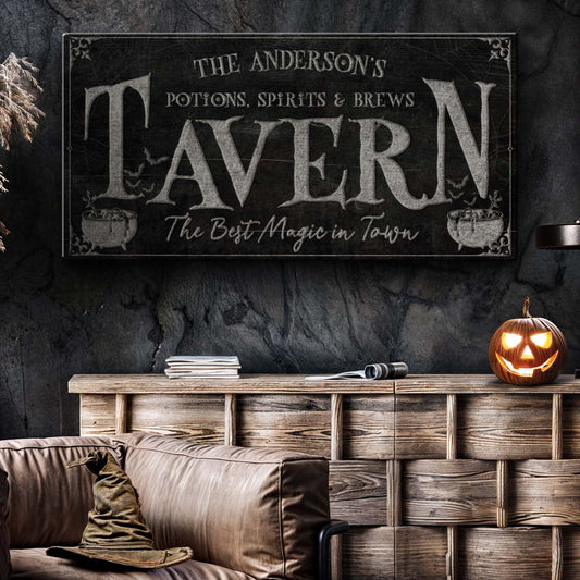 Potions, Spirits & Brews Tavern Halloween Sign by Tailored Canvases