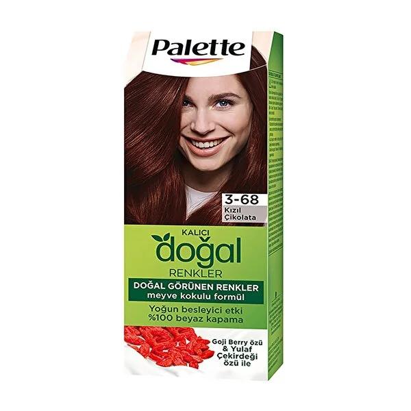 Palette Red Chocolate Hair Dye: Achieve Intense, Long-Lasting 3-68 Color & Stunning Glossy Shine by Beauty Care Bag
