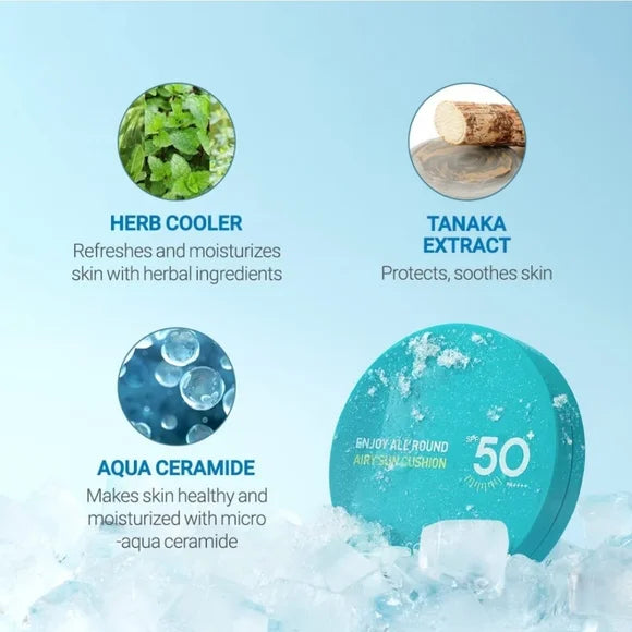 SCINIC Enjoy All Round Airy Sun Cushion SPF 50+ PA++++ by AsiaBeautyMall