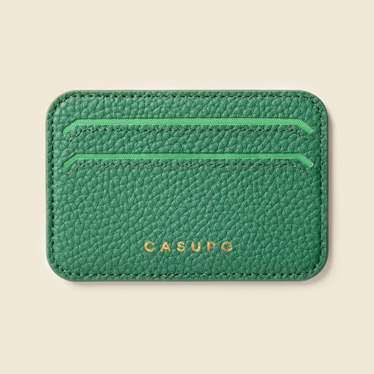 Mag Safe Leather Wallet with RFID - GreenSmall Leather GoodsTorqelo.com