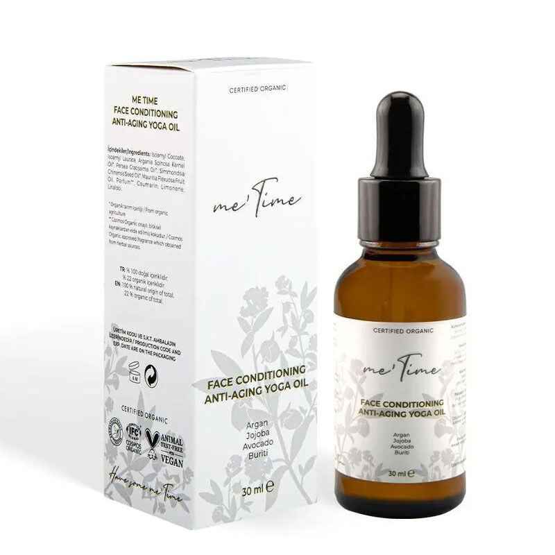 Me Time Organic Face Yoga Massage Oil for Aging Skin 30 ml by Beauty Care Bag
