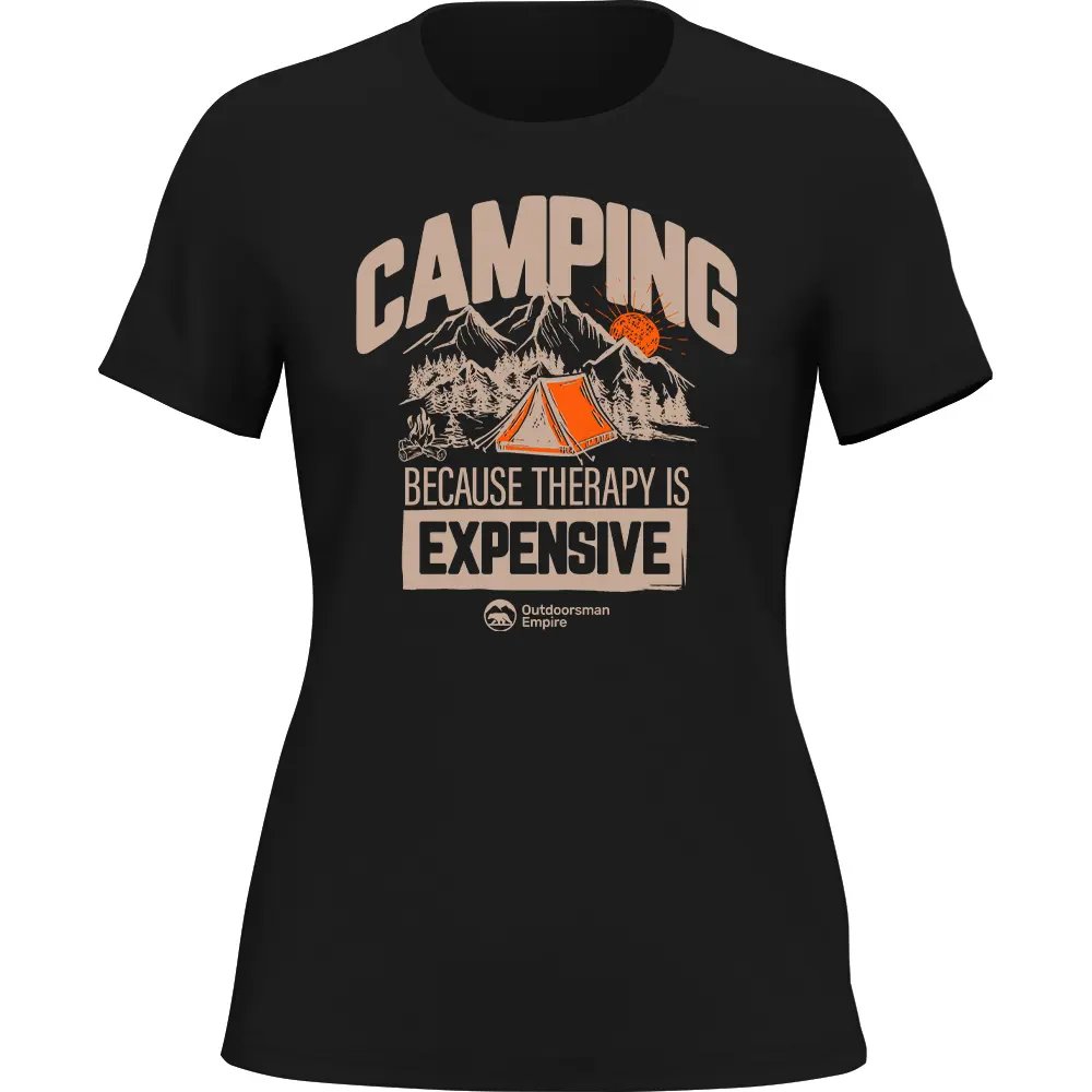 Camping No Expensive T-Shirt for Women by Outdoorzees