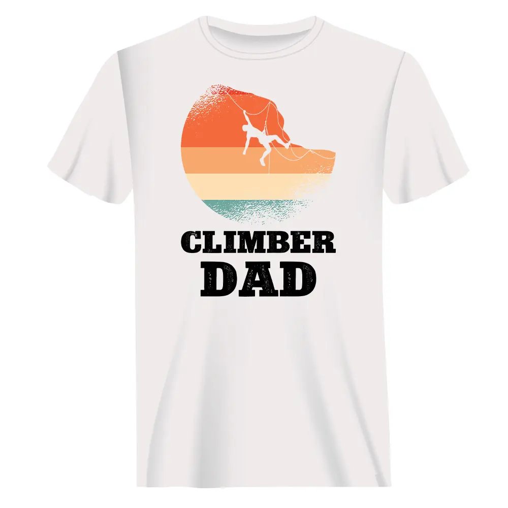 Climber Dad Man T-Shirt by Outdoorzees