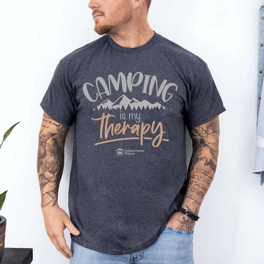 Camping Is My Therapy Man T-Shirt by Outdoorzees
