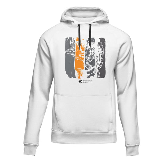 Fishing Grunge Bars' Adult Fleece Hoodie by Outdoorzees