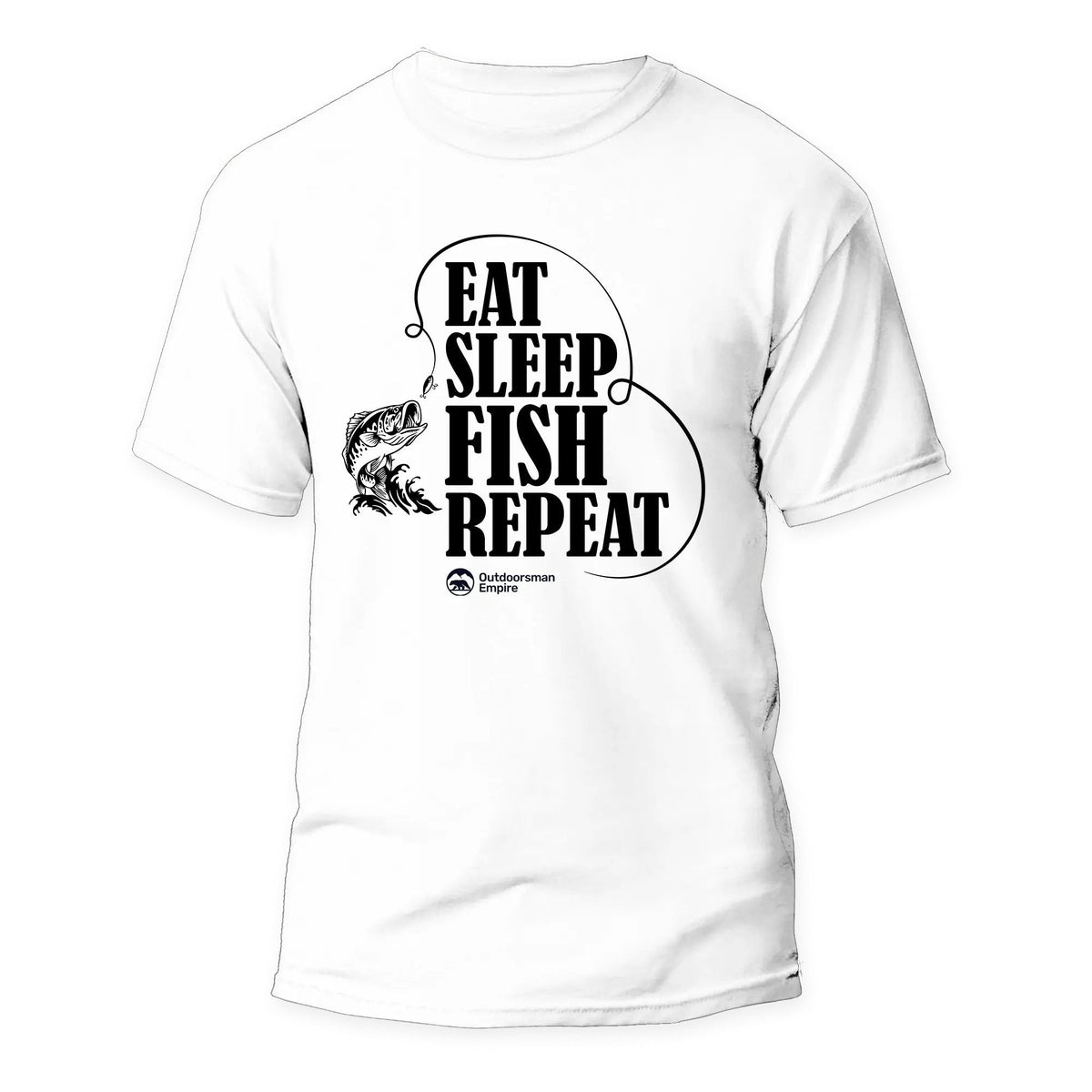Eat Sleep Fish Repeat Man T-Shirt by Outdoorzees