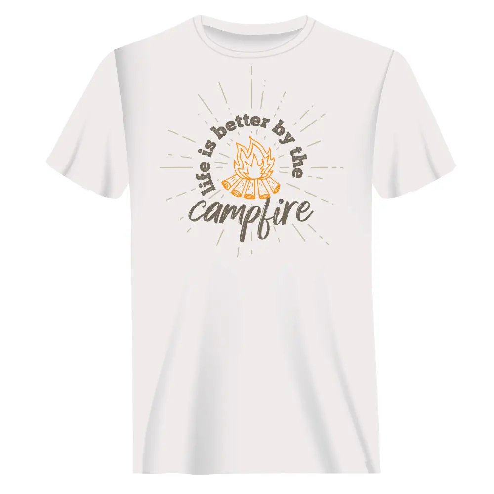 Life Is Better Campfire T-Shirt for Men by Outdoorzees