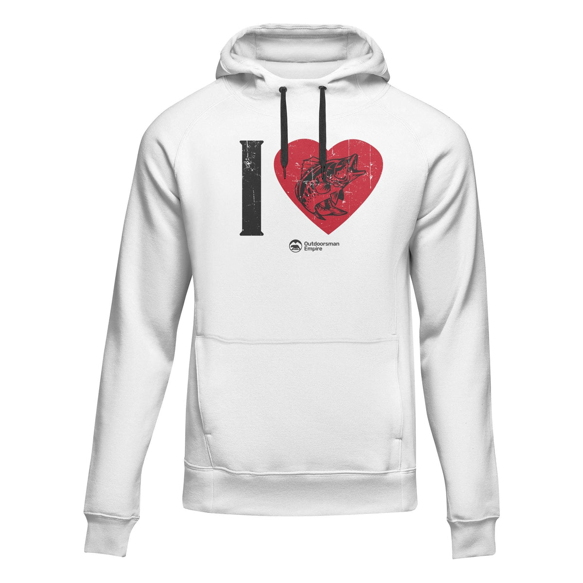 I love Fishing' Adult Fleece Hoodie by Outdoorzees