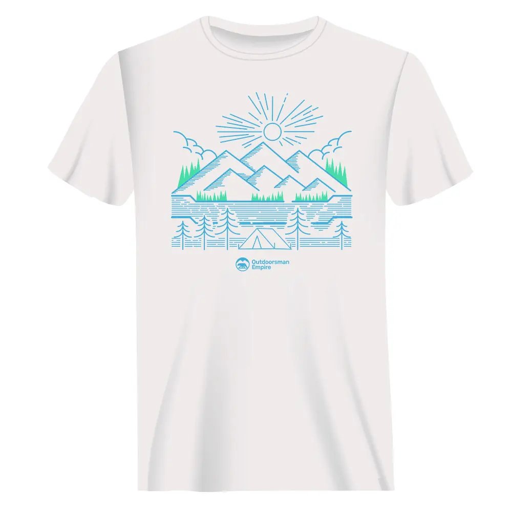 Camping Lines Man T-Shirt by Outdoorzees