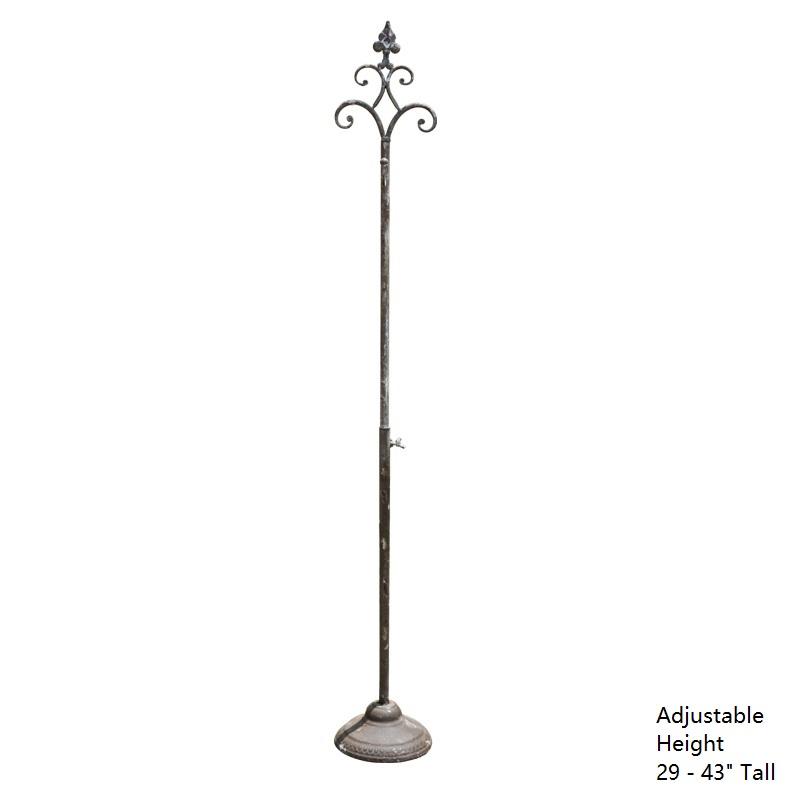 Metal Hanging Plant Stand with Hook Adjustable Height by RusticReach
