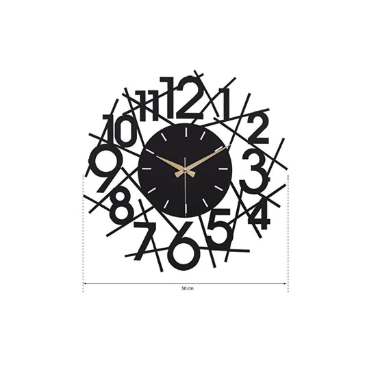 Muyika 41x41cm Modern Metal Silent Wall Clock - Large Decorative Timepiece for HomeTorqelo.com