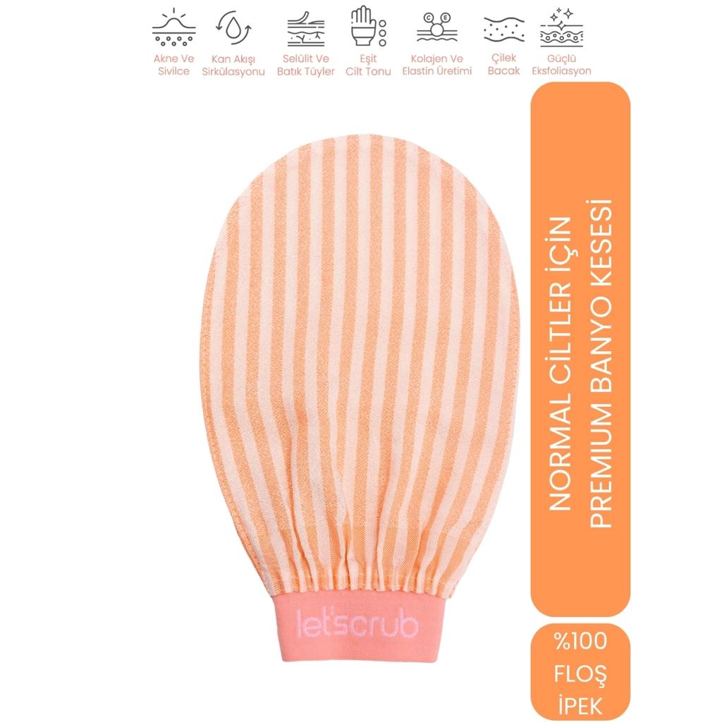 Let'scrub Premium Zebra Orange Bath Exfoliator by Beauty Care Bag
