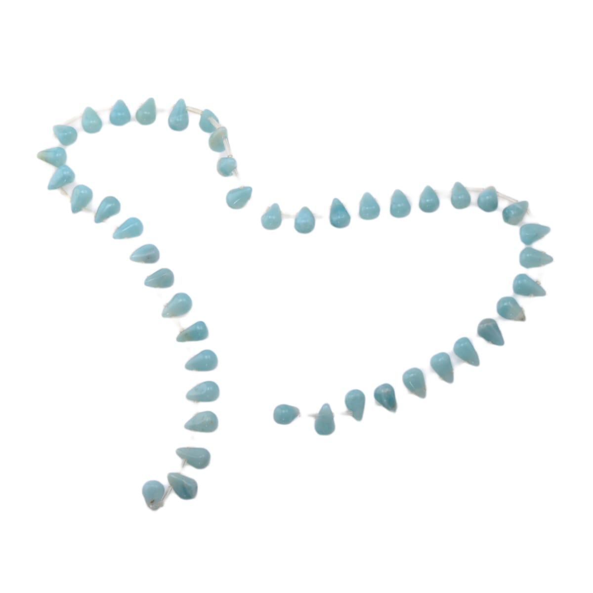 Natural Amazonite Teardrop Bead Strand - Aqua Blue Green Gemstone Briolettes 15.5 Inches by Continental Bead Suppliers