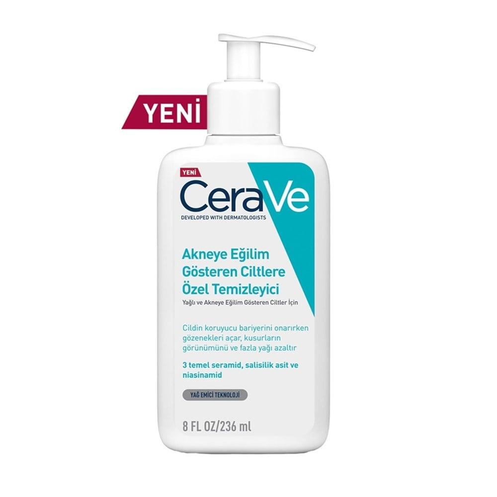 CeraVe Acne Face Wash with Salicylic Acid - Gentle, Oil-Free Cleanser for Acne Prone & Sensitive Skin - 236ml by Beauty Care Bag