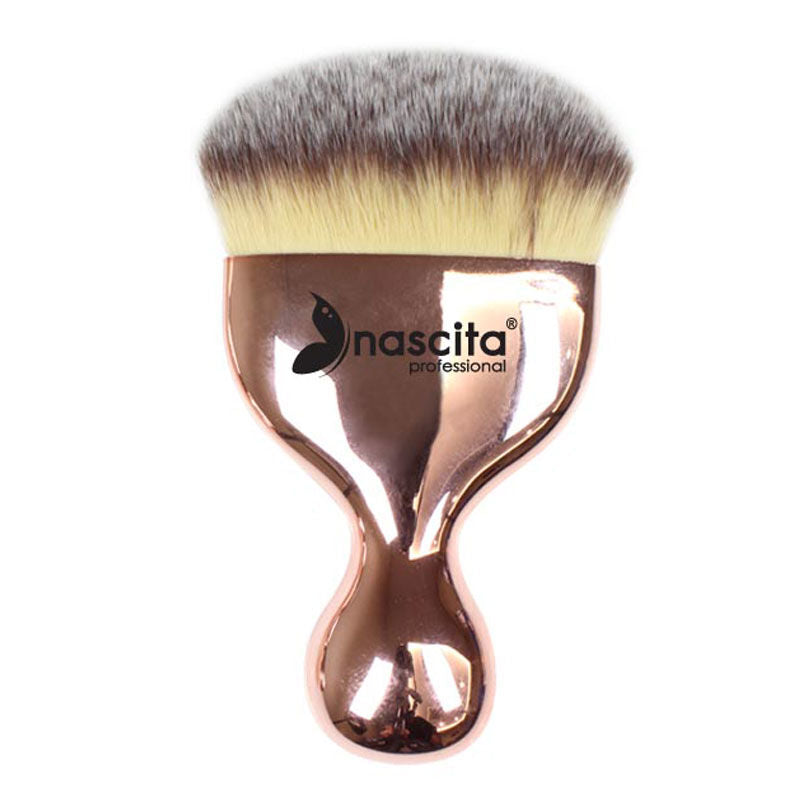 Nascita Bronzy Glow Short Flat Contour Brush for Seamless Shading by Beauty Care Bag