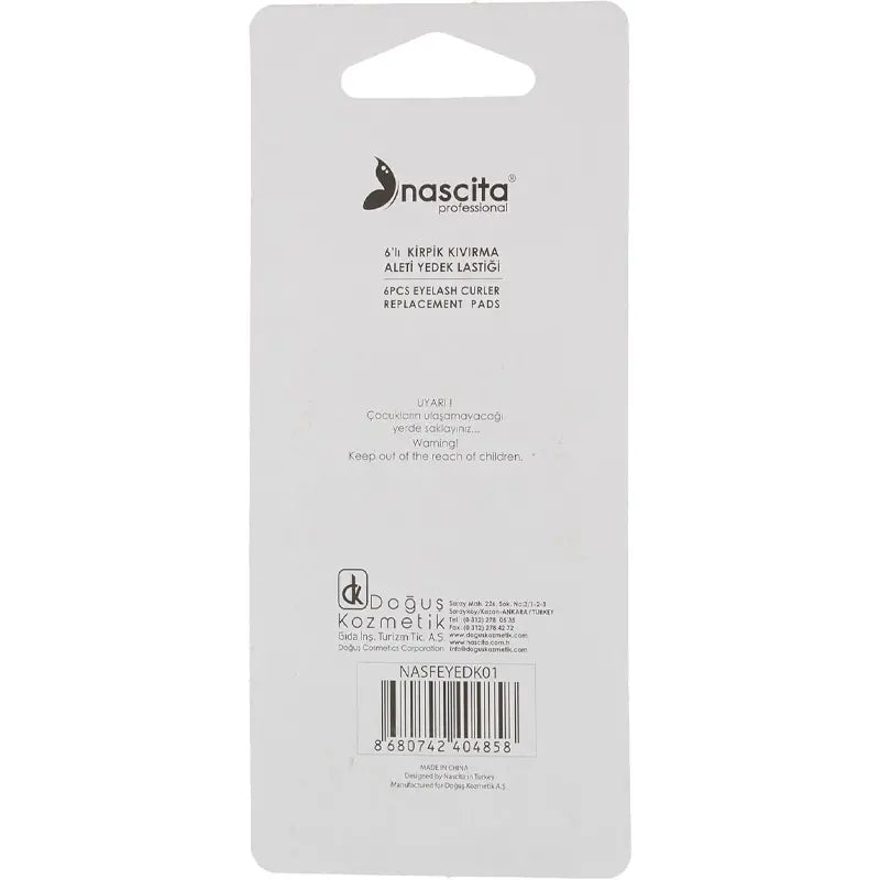 Nascita Eyelash Curler Replacement Pads White 6-Pack by Beauty Care Bag