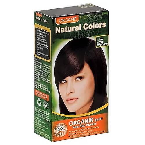 Natural Colors Organic Hair Dye 4M Dark Mahogany Plant-Based by Beauty Care Bag