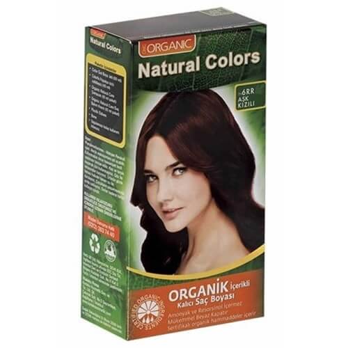 Natural Colors Organic Hair Dye 6RR Passion Red for Vibrant Shine by Beauty Care Bag