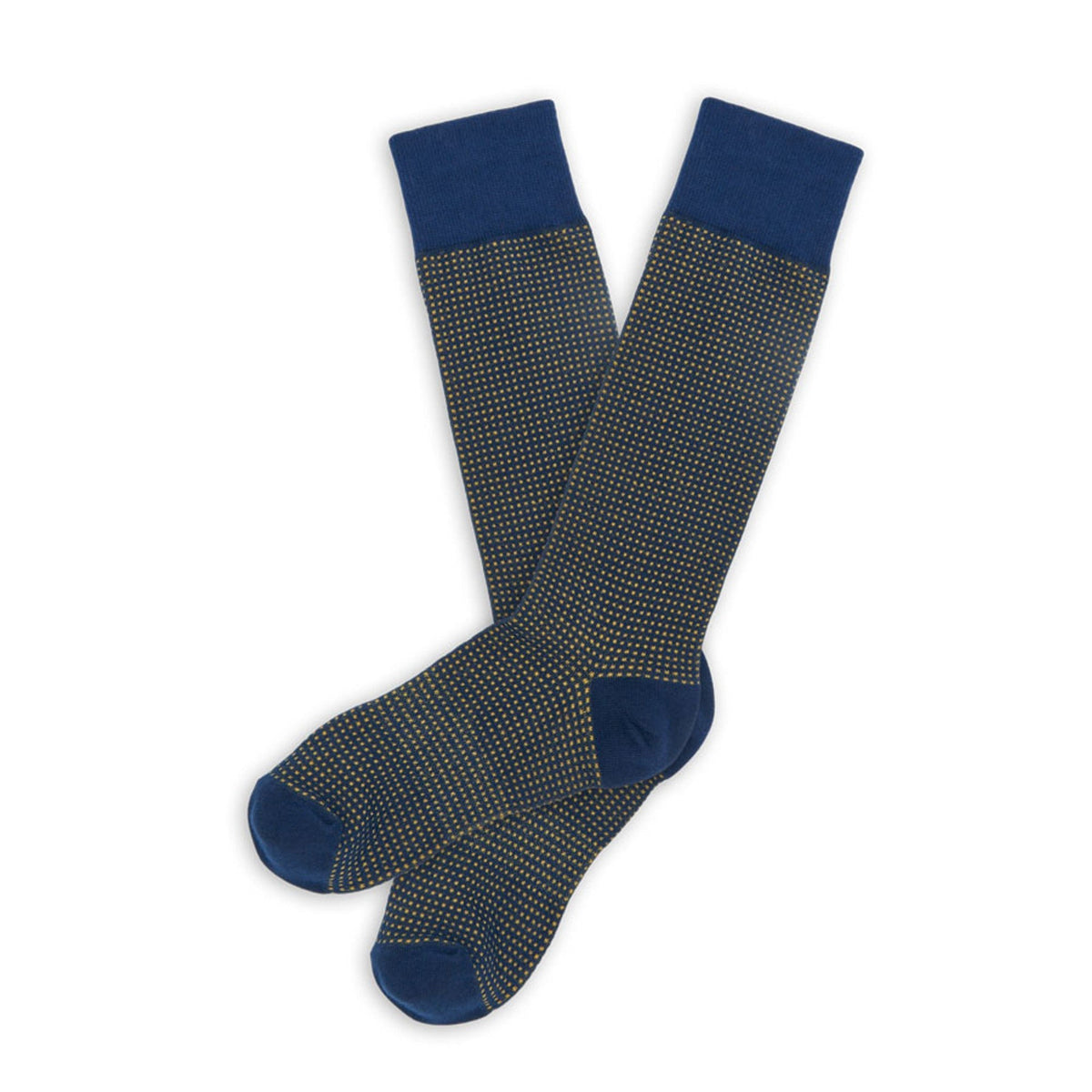 Navy / Gold Birdseye Dress SocksTeam ColorwaysTorqelo.com