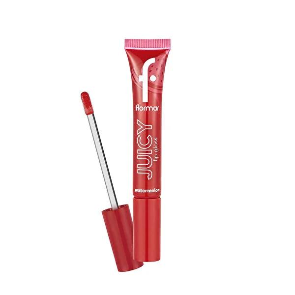 Flormar Juicy Lip Gloss 005 Watermelon - Shiny Watermelon Flavor Lip Gloss for Colorful Lips by Beauty Care Bag