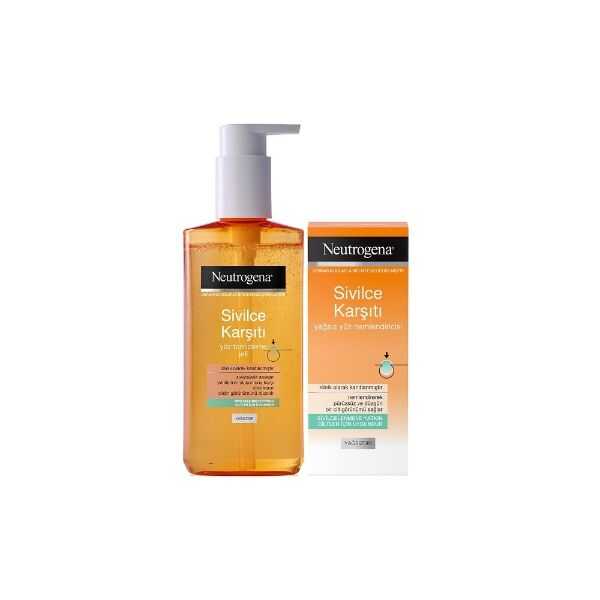 Neutrogena Blemish-Prone Skin Cleansing Gel & Moisturizer Set by Beauty Care Bag