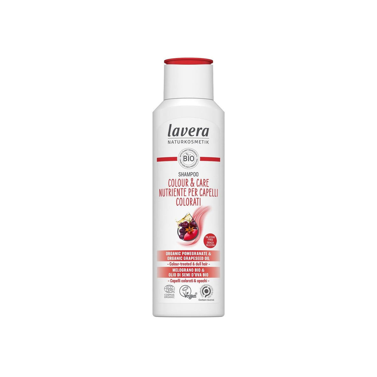 Lavera Colour and Care sulfate-free color protecting shampoo for dyed hair, 8.45 fl oz