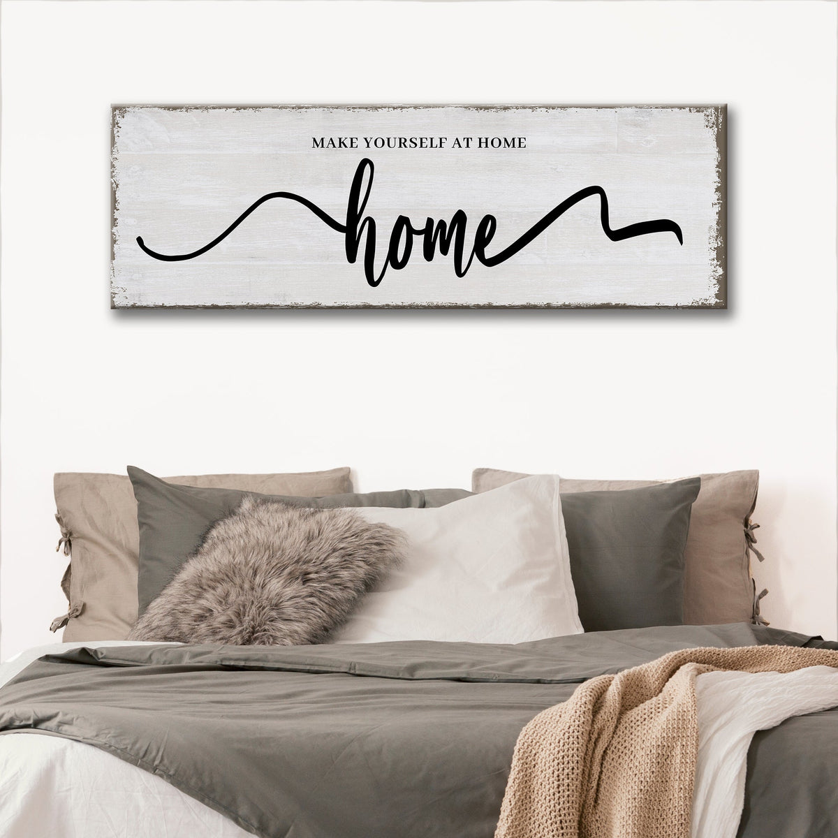 Make Yourself At Home Sign by Tailored Canvases