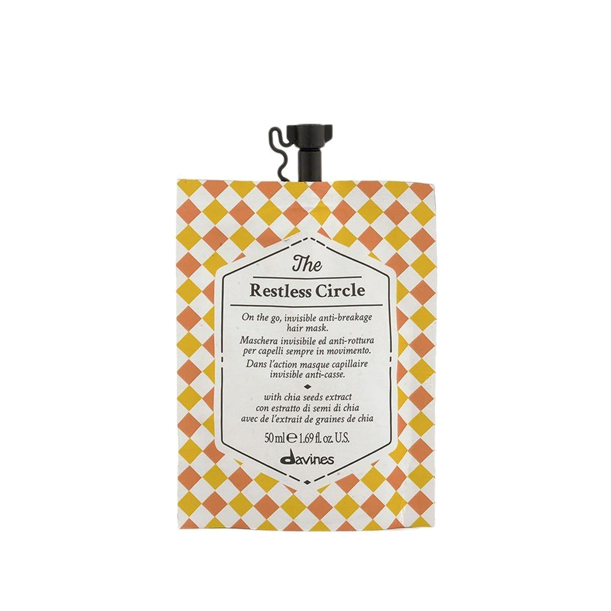 Davines Restless Circle Hair Care Mask - Nourishing Split End Preventer for Damaged Hair, 1.69 fl oz by Beauty Care Bag