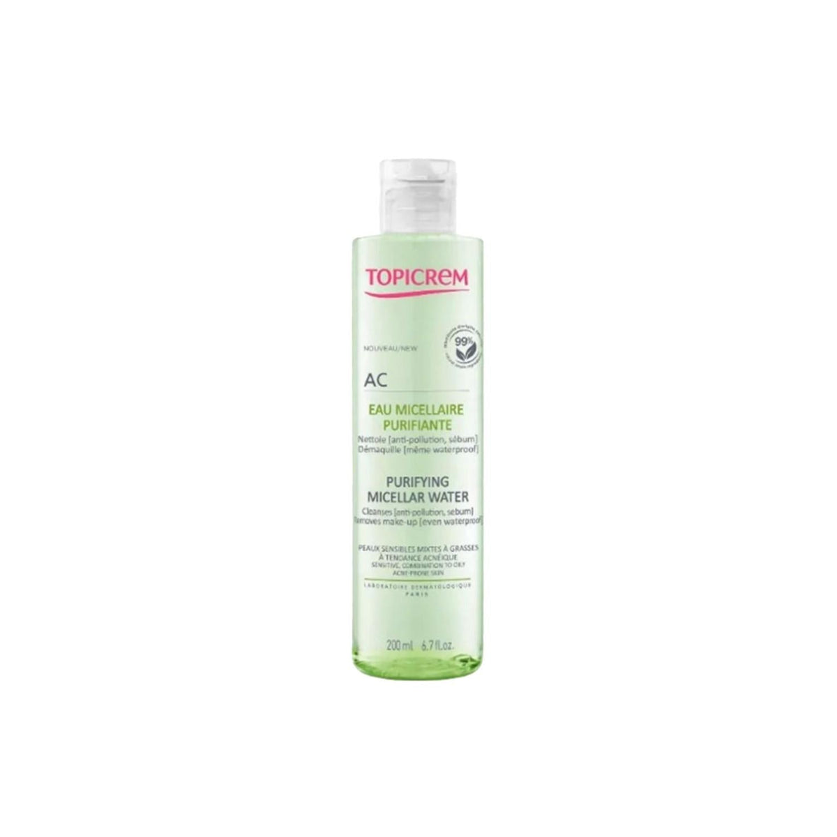 Topicrem AC Purifying Micellar Water for Face and Makeup Removal - Gentle Skincare for Acne-Prone Skin, 200ml by Beauty Care Bag